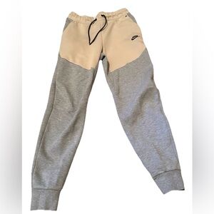 Nike Cream and Gray Tech Fleece Joggers